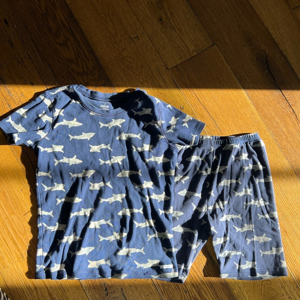 Janie and Jack boys shark short pajama set size 12
